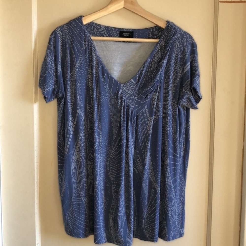 Blue Patterned Women’s Top